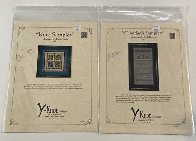 Y-Knot Designs By Deb Davis Pair Cross Stitch Pattern Needlework Guide Sampler