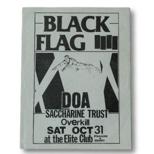 Black Flag Naked Trapeze 1981 Handbill - Afbeelding 1 van 1
