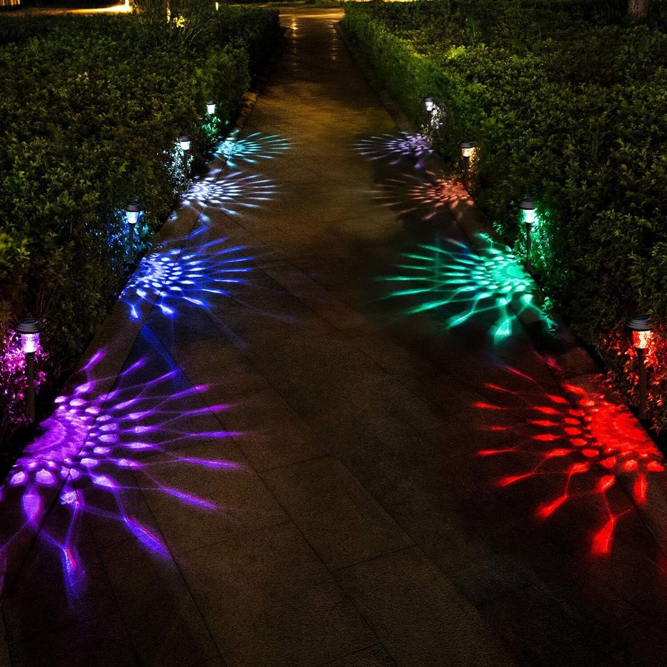 6~18pcs Solar Garden Lights Outdoor Landscape LED Light Pathway Yard ...
