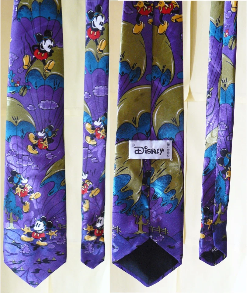 Cravatta volo Disney Topolino lancio atterraggio tie landing fligh Mickey Mouse - Photo 1/1