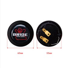 Universal Jdm Bride Car Horn Button Steering Wheel Center Cap Black