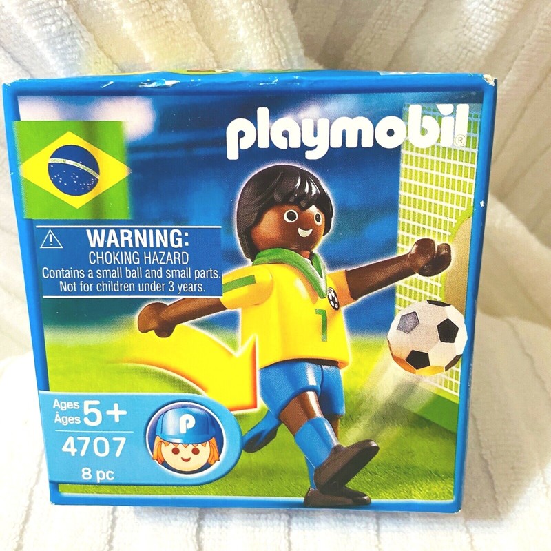 New Playmobil 4707 Brazil Soccer Figure  in Sealed Box