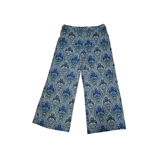 Vintage 1946 Wide Leg Palazzo Pants Size L Elastic Waist Liquid Knit Slinky Pull-On-image