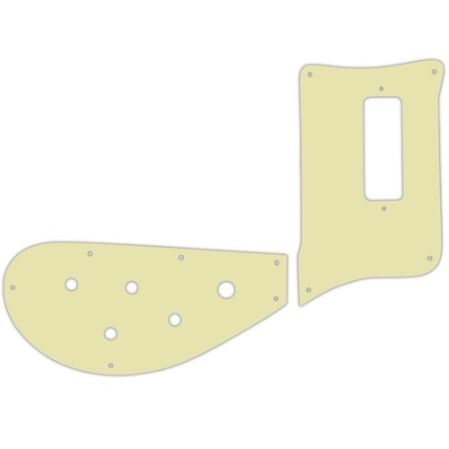 Pickguard For Rickenbacker 4003 Bass mint green 3 ply - Picture 1 of 2