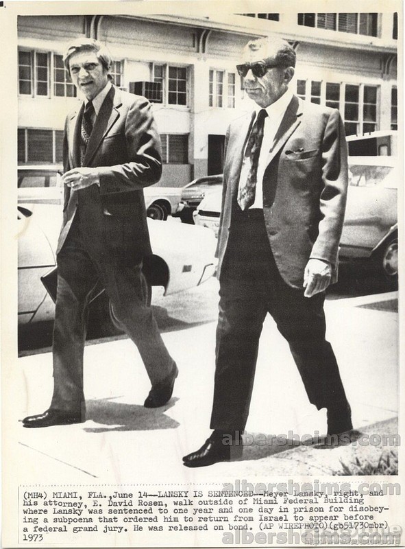 1973 Meyer Lansky Murder Inc Mafia Mobster Sent to Prison Original Press Photo