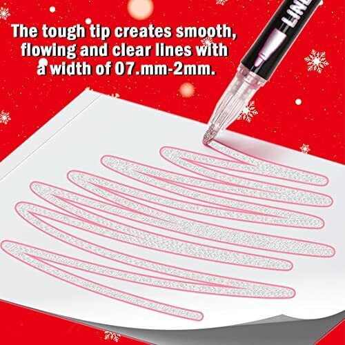 12 Pcs Doodle Dazzles Shimmer Marker Set Double Line Outline Pen Metallic  NEW