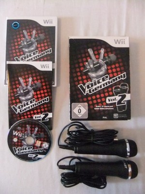 Nintendo Wii Spiel -The Voice Of Germany Vol. 2 incl. 2 Mikrofone, super Zustand