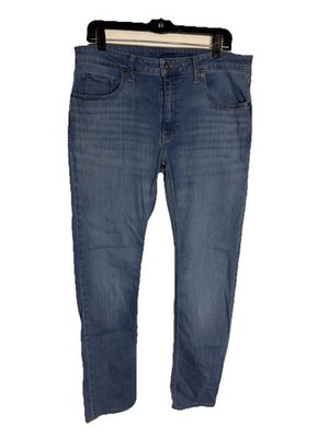 True Classic Jeans Mens 34x31 Slim Fit   Stretch Denim Light Wash Blue Thin