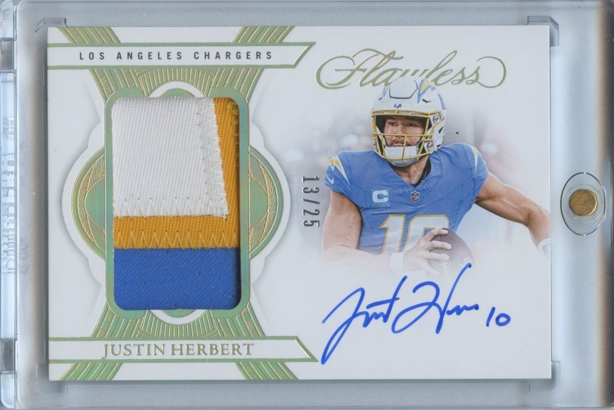 Justin Herbert 2025 Flawless Auto Autograph Patch Los Angeles