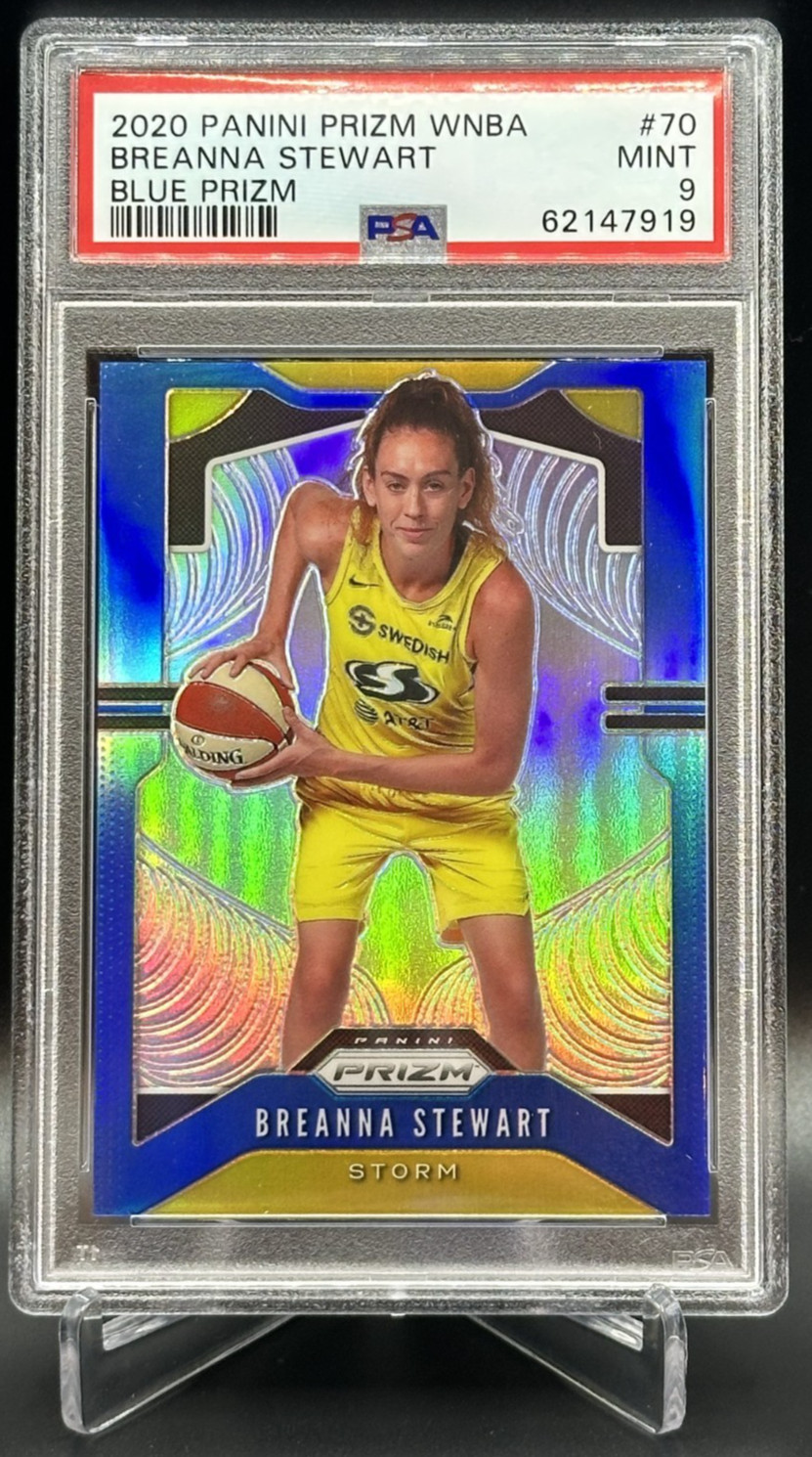 2020 1ST YEAR Prizm WNBA #70 Breanna Stewart TRUE BLUE /149 PSA 9 MINT LOW POP! view 4