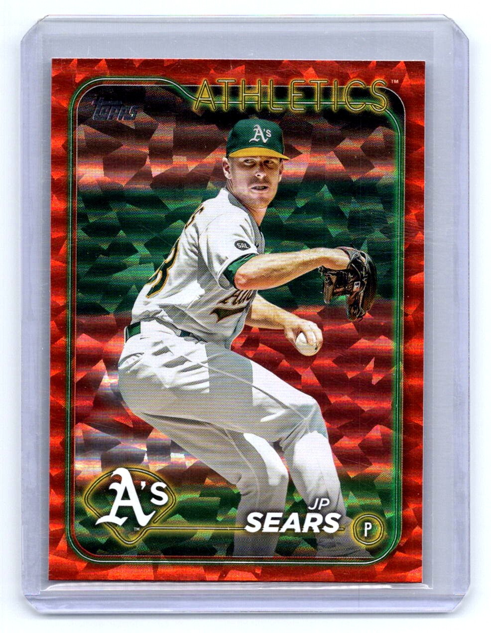 2024 Topps #80 JP Sears Orange Crackle Foil #/299
