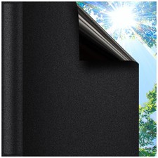 100 Light Blocking Static Cling Total Blackout Window Film Room Darkening