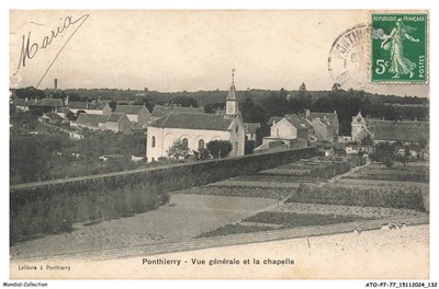 ATOP7-0536-77 - PONTHIERRY - General view and chapel