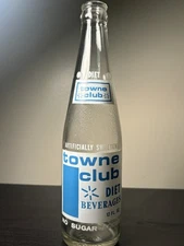 Diet Towne Club Beverages Clear 12 oz. ACL Soda Bottle Boonville, NY