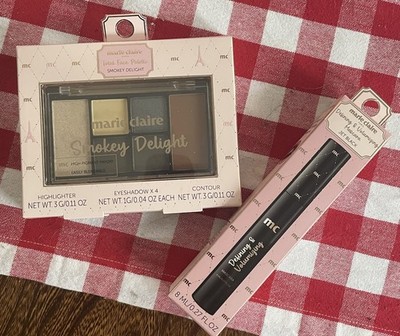 NIB Marie Claire Total Face Palette Smokey Delight & Black Volumizing Mascara