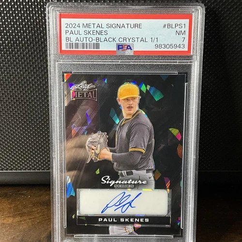 Paul Skenes Auto 2024 Leaf Metal Signature 1/1 PSA 7 Rookie Card Autograph