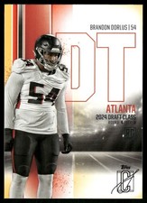 Brandon Dorlus 2024 Topps Signature Class Red & Yellow #66 RC Atlanta Falcons