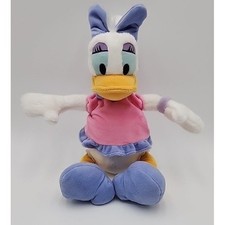 Disney Plush Daisy Duck 12" Kids Pink Purple Dress Disney Parks Toy EXC