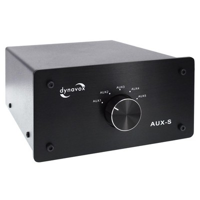 Dynavox AUX-S Eingangs-Erweiterung Umschalter 5 x Cinch Eingänge Koppler schwarz