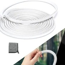 65.6ft 20m Car Door Edge Guards White Fits Most Vehicles, No Glue, U-Shaped,