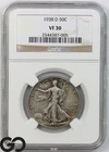 1938-D Walking Liberty Half Dollar NGC VF 30 ** Key Date Walker!