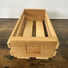 Napa Valley Cassette Tape Storage Holder Wooden Crate Wood Box Holds 12 Tapes