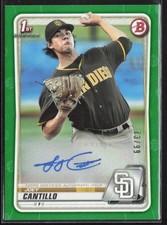 2020 Bowman #PA-JC Joey Cantillo Prospect Auto Green #/99