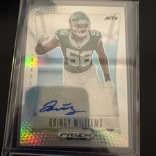 2024 Prizm Deca Quincy Williams Signatures Silver Prizm Auto #S-QWS Jets
