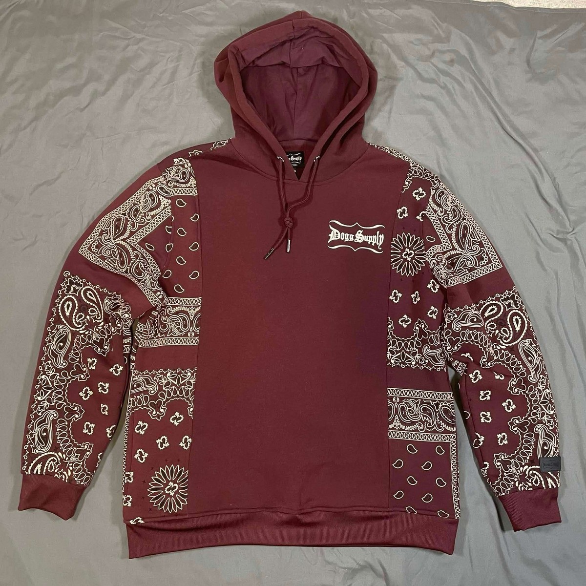 ♡pound♡ Dogg Supply by Snoop Dogg Mens Large Burgundy Bandana Paisley