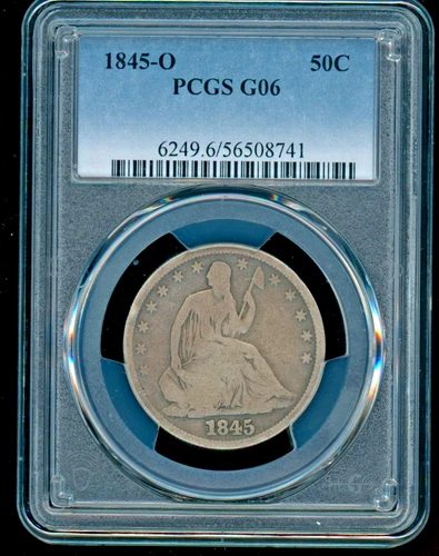 1845-O US Liberty Seated Half Dollar - PCGS G06, Good
