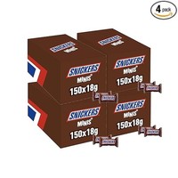 4X 150X18G Snickers Minis Catering Milchschokolade Candy-Creme Karamell ErdnüSse