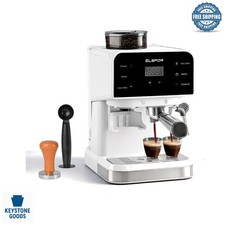 Macchina da espresso italiana bianca 20 bar con personalizzazione e facile utilizzo