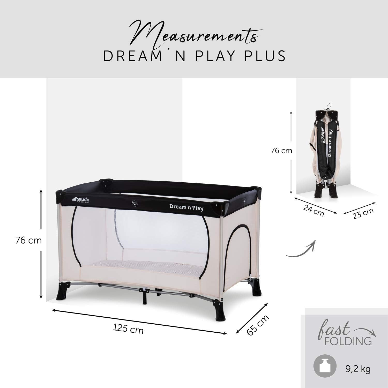 Lettino Da Viaggio Dream N Play plus - Culla Neonato Fino a 15Kg - Letto Pieghev foto 2