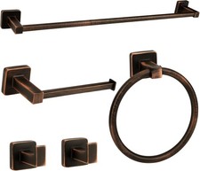5 Piece Antique Bathroom Hardware Accessories Set Oil Rubbed Bronze,24 Inch