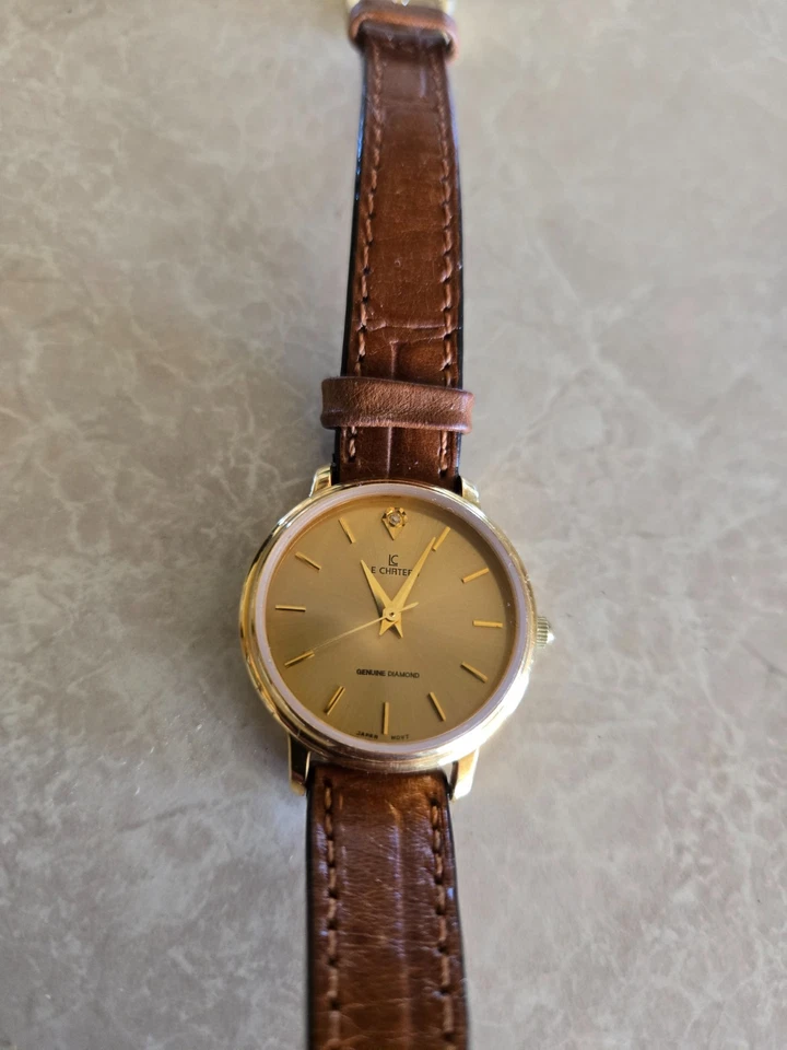 Reloj Le Chateau Diamante Genuino - Chapado en Oro 18K - 2011L, Hermoso Foto 4 de 4