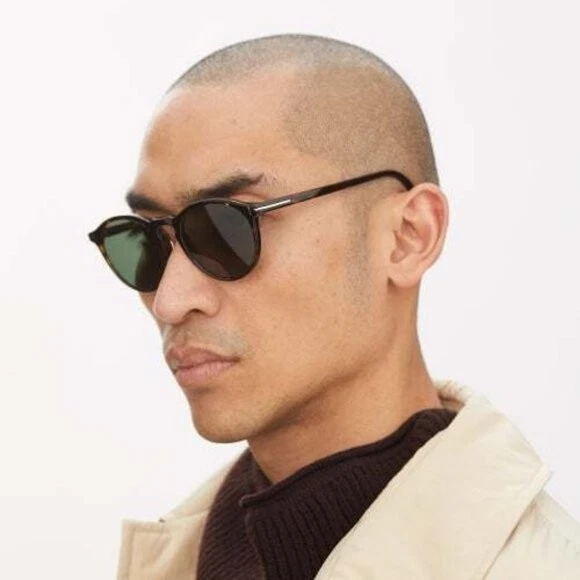 Gafas de sol TOM FORD AURELE FT0904 52R marco habana lentes polarizadas verdes 52 mm Foto 4 de 4