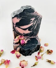 Charcoal Rose Natural Handmade Cold Process Artisan Bar Soap