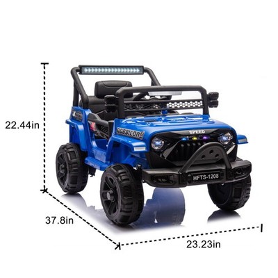 12V Kids Ride On Electric Truck Car W Parents Control,2WD,Four-wheel Suspension,