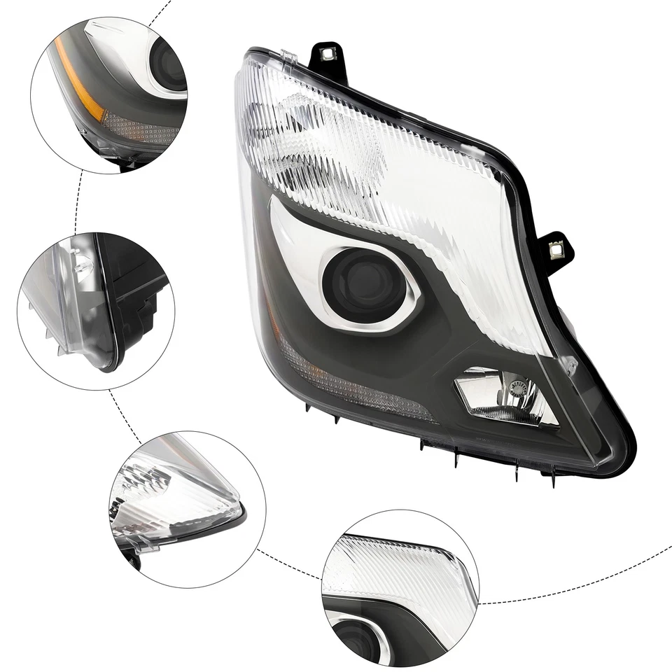 Passenger Side Headlight For 2014-2018 Freightliner/Mercedes Sprinter 2500 3500 Foto 4 de 4
