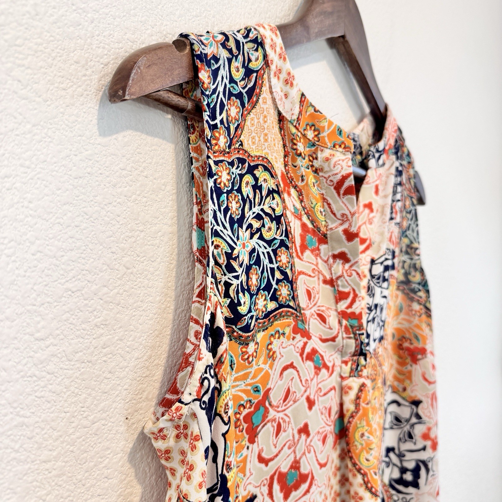 Rose+Olive Boho Coastal Patchwork Sleeveless Blou… - image 3