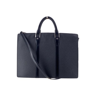 Louis Vuitton Lozan Vierundzwanzig Tasche Taiga Leder schwarz mit Schultergurt