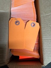Bright Orange 3-3/4 in. x 1-7/8 in. Shipping Tags - ORANGE less than 1000/Box