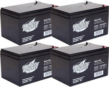 12V 12Ah Battery 4-Count  F2 Terminal SLA AGM VRLA Rechargeable Replacemen...