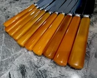 Vintage 1950s Swedish Karlsson & Nilsson 10 Fruit Knives Bakelite Style Handles