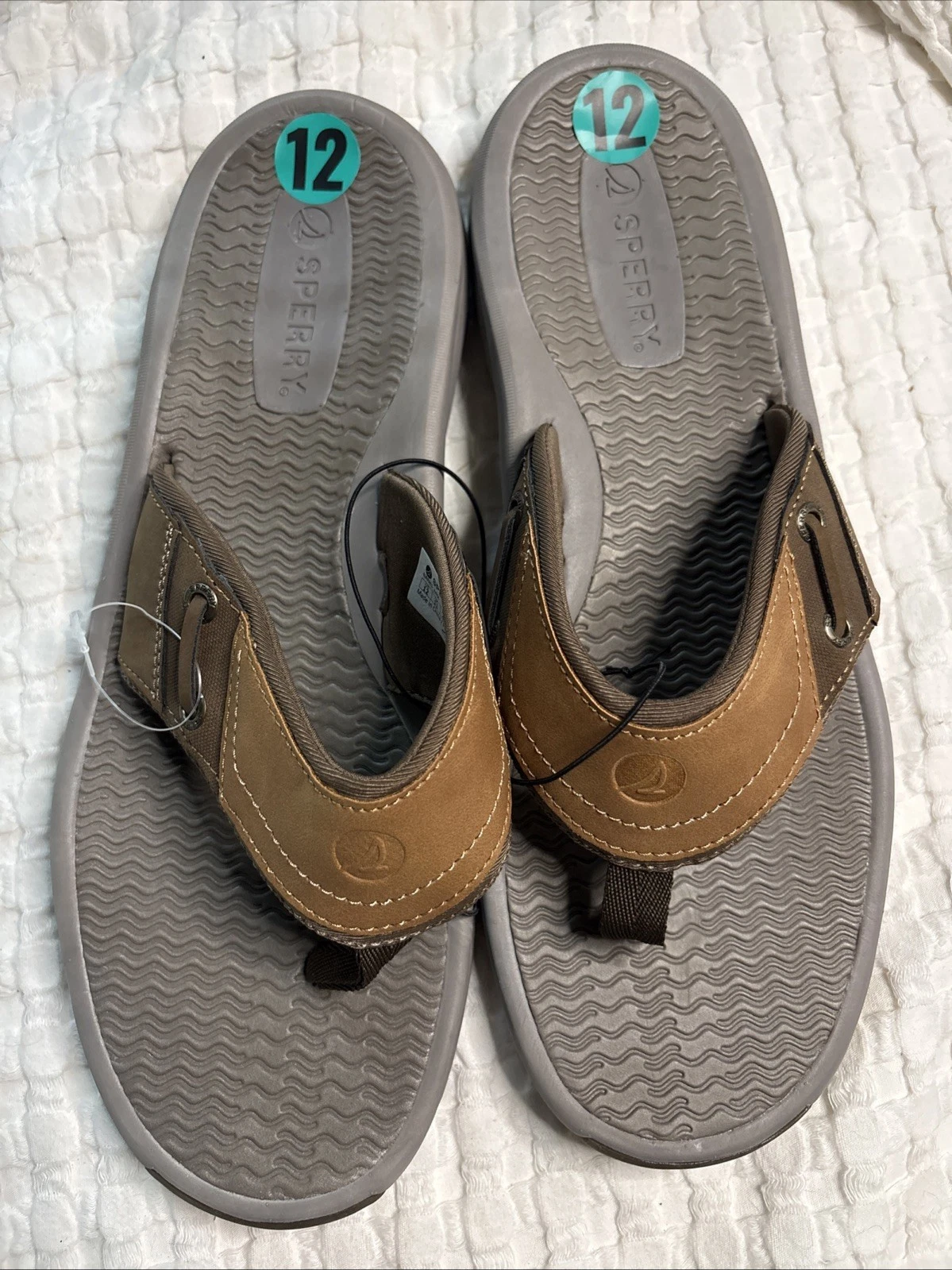 Sperry Outer Banks Leather Flip-Flops Sandals Men’s Size 12 Thongs
Opens in a new window or tab