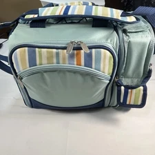 Picnic Time Malibu Insulated Picnic Cooler Tote Bag – Service/ 2 w/ Accessories