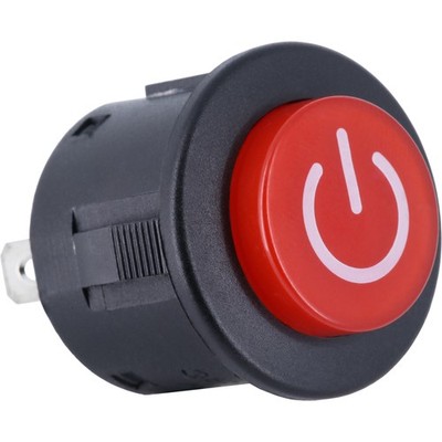 Beleuchteter Druckknopfschalter 12V/250V 20A/10A Power On Off rund rastend