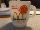 Vintage Fire King Anchor Hocking McDonald's Mug Coffee Cup Milk Glass