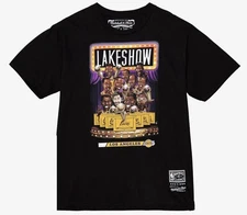 Retro Lakers Mitchell & Ness NWT $38 men’s the lake show t Shirt size M black B8