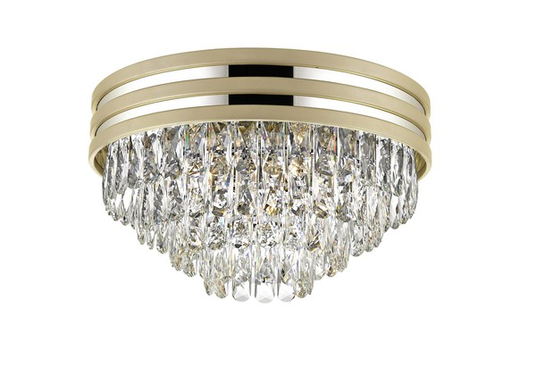 Deckenleuchten 5X40W/E14 Mattes Gold Durchsichtig Glamour Kristall-image